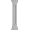 Ekena Millwork 8"W x 48"H Straight Newel Post with Panel, Flat Capital & Base Trim (Installation kit included) NWL08X48SPF0B0 - alternate 7